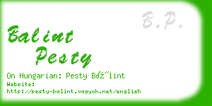 balint pesty business card